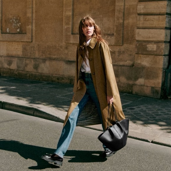 Sézane Clyde Trench Coat in Camel Size 38/6 - Picture 5 of 12